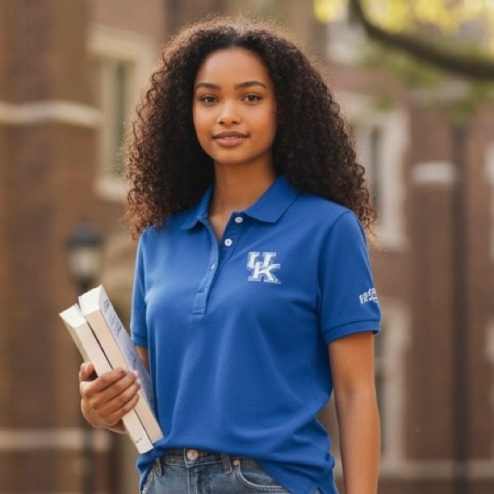Knights Apparel Blue university of Kentucky Polo Logo